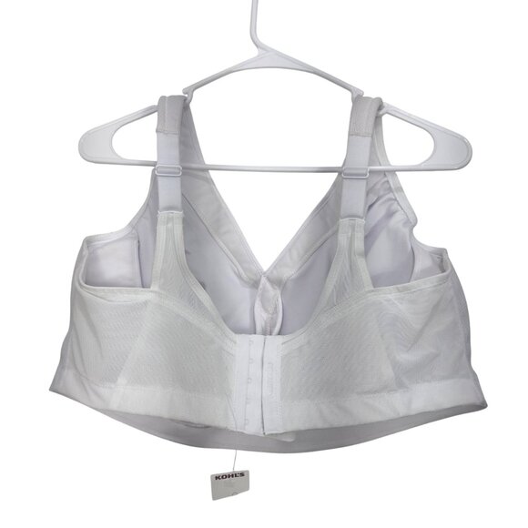 Glamorise Sport Womens White Wire-Free Sports Bra Size 46H High Support - Picture 8 of 16